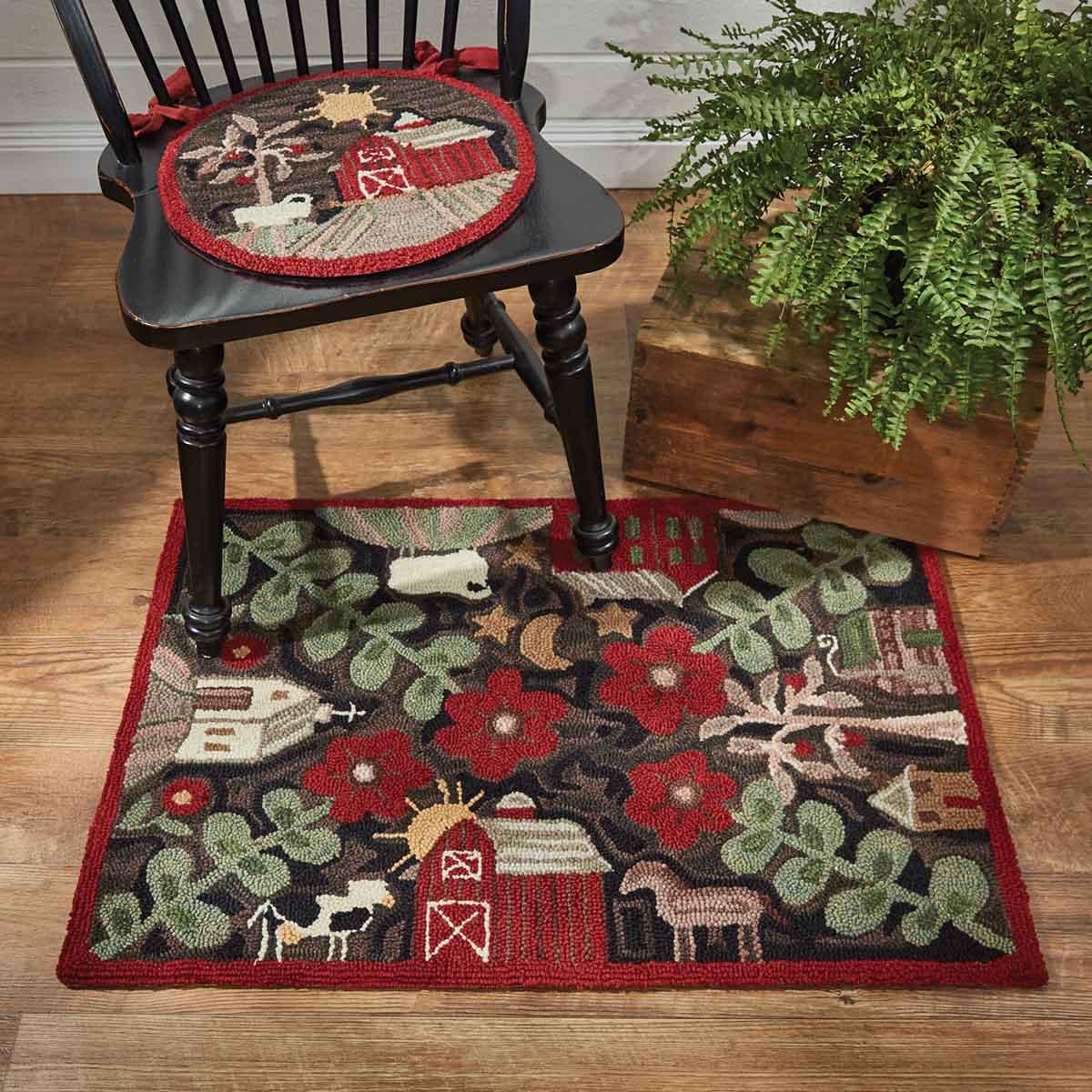Farm Life Hooked Rug 2' x 3' | Park Designs